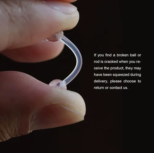 Vista 3 de PiercingArt 36pcs Clear Piercing Retainers Bioflex Nose Tongue Nipple Belly Rings Eyebrow Lip Nose Studs Cartilage Tragus Earring Retainer
