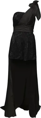 Vista 7 de Vestidos Fiesta Noche Tren Sirena Manga Larga para Mujer, ropa banquete un hombro y lentejuelas, Vestidos brillantes