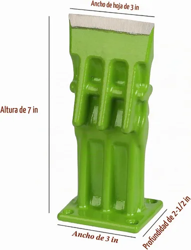 Vista 4 de SPEED FORCE Divisor de madera manual para leña, divisor de troncos portátil, cabeza de punta de cuña, sin hacha, 3 pulgadas, verde con cubierta 3.0