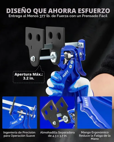 Vista 6 de OMT Herramienta de compresor de pistón de pinza de freno para almohadilla doble individual