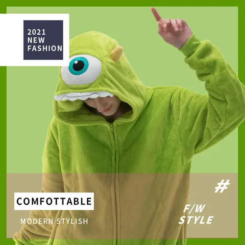 Vista 4 de COSUSKET Snug Fit Unisex Adult Onesie Pajamas, Flannel Cosplay Animal One Piece Halloween Costume Sleepwear Homewear