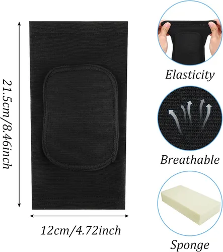 Vista 2 de 2 coderas de voleibol, transpirables, anticolisión, protectores de coderas de esponja para hombres y mujeres, almohadilla ajustable para el brazo