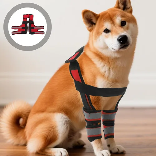 Vista 9 de Adjustable Dog Front Leg Brace for Injury Arthritis Support Breathable Canine Elbow Protector Sleeve for Small and Medium Dogs Secure Protective