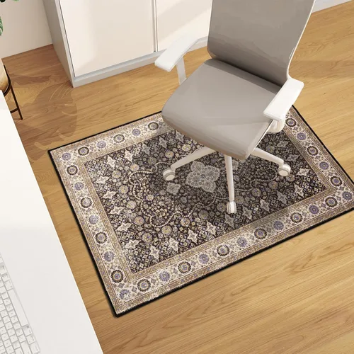 Vista 87 de Tapete para silla de oficina para suelo de madera dura, 48"x36" tapete protector de escritorio de computadora de fácil deslizamiento para silla Hoja