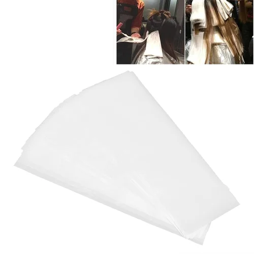 Vista 6 de 100 piezas de papel de tinte para el cabello, papel de aislamiento reutilizable profesional para colorear el cabello, papel de teñido para cepillo