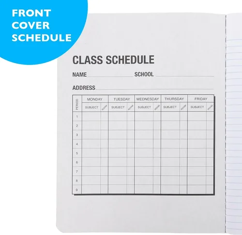 Vista 5 de BAZIC PRODUCTS Cuaderno de composición de mármol negro, con rayas