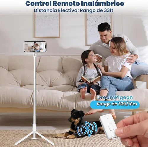 Vista 3 de Trípode magnético de 65 pulgadas para iPhone con control remoto, trípode magnético para teléfono celular, trípode para selfie stick con toma Trípode