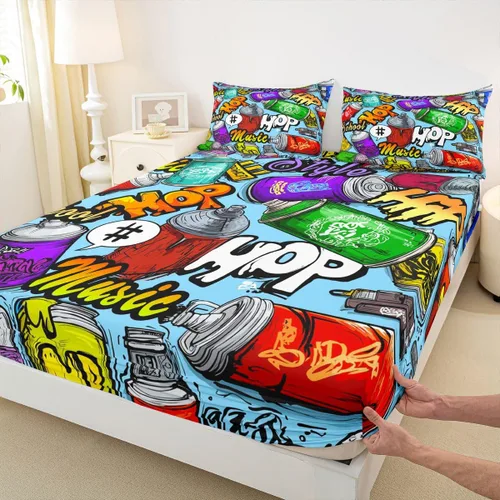 Vista 41 de Erosebridal Juego de sábanas de ratas para niños, tamaño Queen, juego de ropa de cama con diseño de roedores de ratón, divertido diseño de animales
