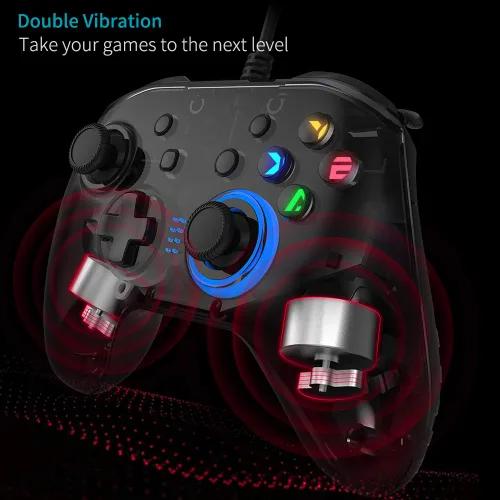 Vista 3 de ALPIAZ Wired Gaming Controller Joystick Gamepad with Dual Vibration PC Game Controller for PS3 Switch Windows 10 8 7 PC Laptop TV Box Android Phones