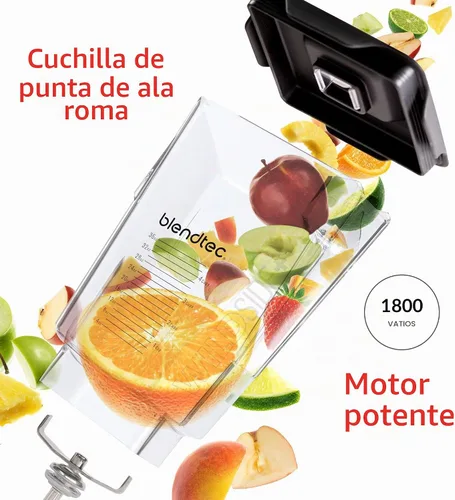 Vista 4 de Blendtec Professional 800 - Licuadora con jarra WildSide+ (90 oz) para batidos y bebidas congeladas - La potencia de grado profesional más