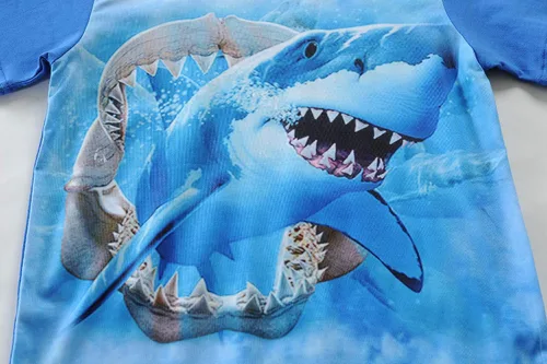 Vista 4 de Camisetas de dinosaurio 3D para niños de 2 a 8 años