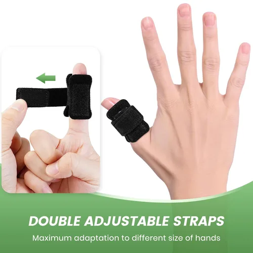 Vista 3 de 2 férulas Pinky, férula ajustable con 2 barras de metal, soporte universal para el dedo para hombres y mujeres Ajustable Trigger Finger Splint