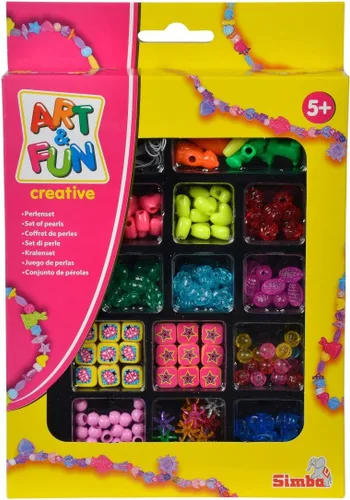 Vista 4 de A&F Perlenset, 2-sort., verschiedene Perlen mit Schnur, 5J+