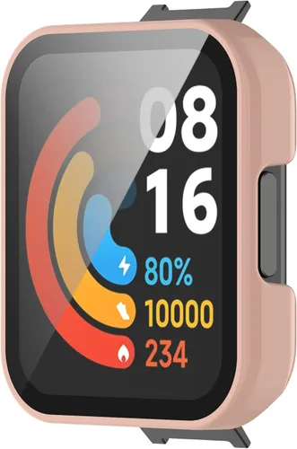 Vista 3 de Paquete de 3 fundas protectoras de pantalla compatibles con Redmi Watch 2 Lite, accesorios de policarbonato de vidrio templado, resistente a