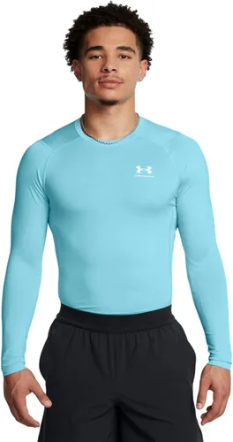 Vista 26 de Under Armour Camiseta de manga larga de compresión HeatGear para hombre Negro (001)/Blanco