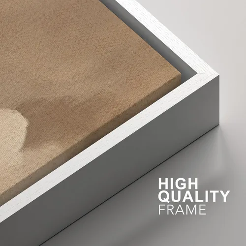 Vista 67 de SIGNFORD - Set de obras de arte en lienzo enmarcado para pared, ilustraciones abstractas de neblina del desierto en tonos neutros beige y marrón
