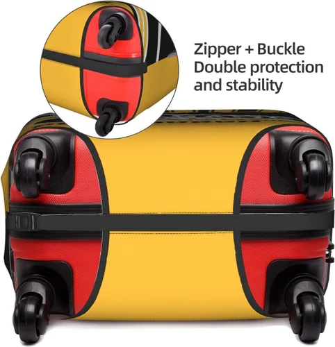 Vista 4 de Funda de equipaje personalizada, funda de maleta personalizada, diseña tu nombre y número, protector de equipaje elástico lavable, Pittsburgh