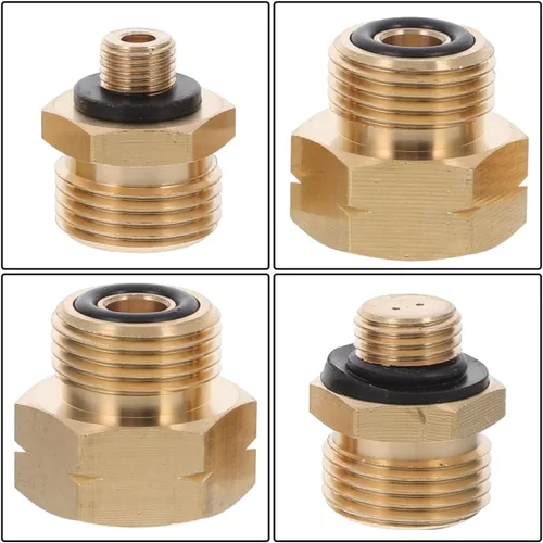 Vista 7 de Adaptador de botella de gas de 4 piezas, convertidor profesional de tanque de propano para un fácil llenado compatible con cilindros de gas europeos