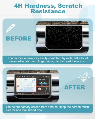 Vista 2 de CDEFG 2 protectores de pantalla para Volkswagen VW Tiguan 2025 2026 de 12.9 pulgadas para Volkswagen VW Tiguan 2025 2026, cubierta de pantalla Nano
