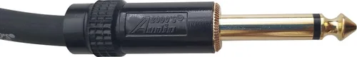 Vista 4 de Audio2000'S E28125 - Cable de audio recto TS de 1/4 de pulgada chapado en oro de 1/4 de pulgada (25 pies), chapado en oro, 1/4 de pulgada, cable
