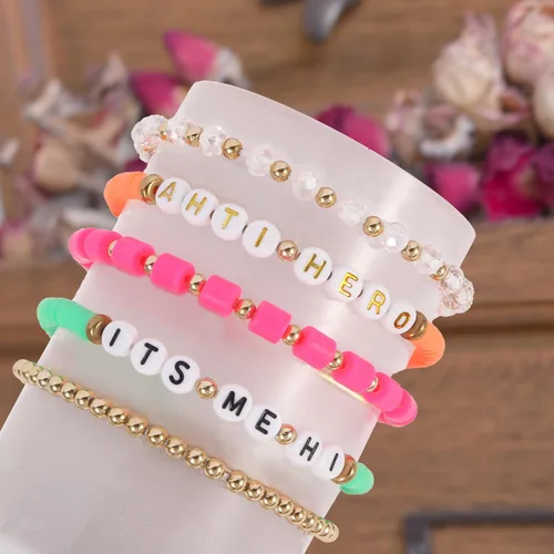 Vista 7 de QUNAN 5 Pcs Bracelet Singer Inspired Friendship Bracelet Set