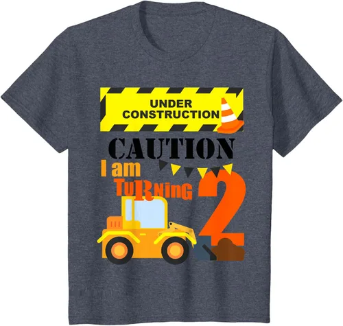 Vista 21 de Camiseta para niño de 2 años de edad con excavadora de cumpleaños para niños de 2ª construcción, Blanco, Kids 2