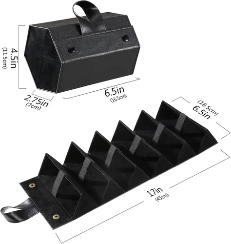 Vista 7 de MoKo - Organizador de gafas de sol con 5 ranuras, estuche de viaje para gafas de sol portátil, estuche de almacenamiento para mujeres y hombres