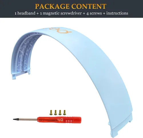 Vista 6 de Beat Headband - Kit de reparación de banda de repuesto de 3 piezas, igual que el kit de reparación de banda de arco compatible con Beats by Dre