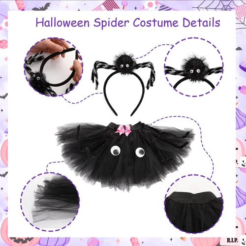 Vista 2 de Halloween tutu custome outfilt-spider, lion and witch