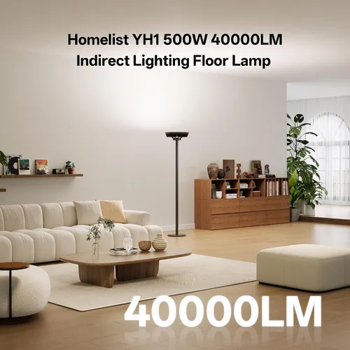 Vista 2 de Homelist La lámpara de pie de iluminación indirecta más brillante, 500W 40000LM lámpara de pie súper brillante para habitación oscura, lámpara