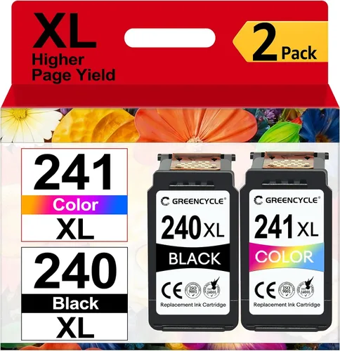 Vista 9 de greencycle PG-240XL - Cartucho de tinta remanufacturado para Canon PG 240 XL, compatible con impresora PIXMA MG3620 MG4220 MG3220 MG2220 MX392 MX522