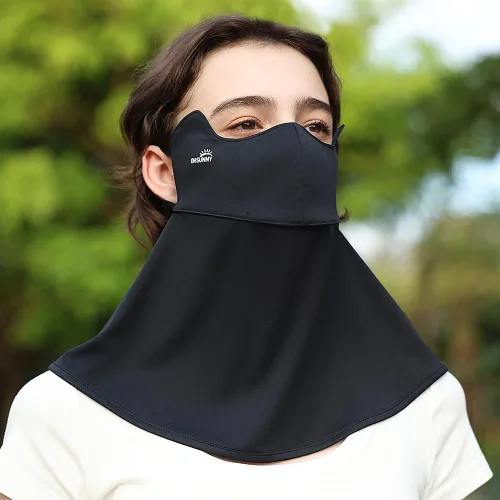 Vista 2 de Protección solar para la cara, bufanda para el cuello, polaina para mujer, UPF 50+, máscara de verano anti-UV, cubierta facial transpirable SLF5M119T