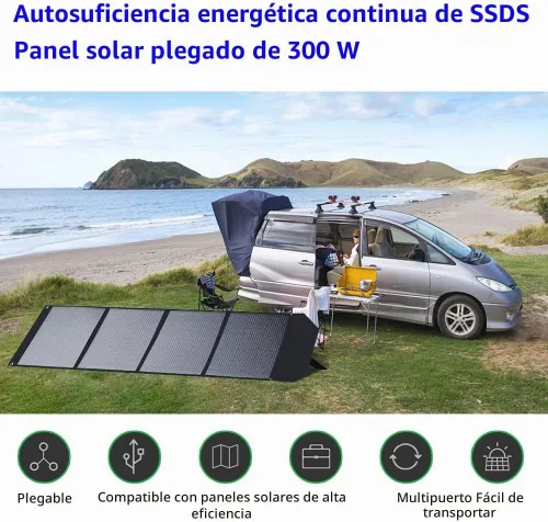 Vista 9 de LVYUAN eficacia alta portátil plegable de los paneles solares 300W el 23,5%
