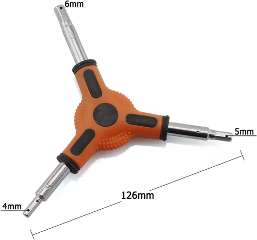 Vista 3 de Llave hexagonal para bicicleta en forma de Y, llave dinamométrica para bicicleta, llave hexagonal interna, herramientas de reparación de llave Allen