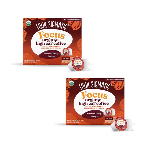 Vista 18 de Four Sigmatic Adaptogen Coffee K-Cups Café molido orgánico de tostado medio con Ashwagandha, Eleuthero, Chaga y Tulsi Apoyo inmunológico