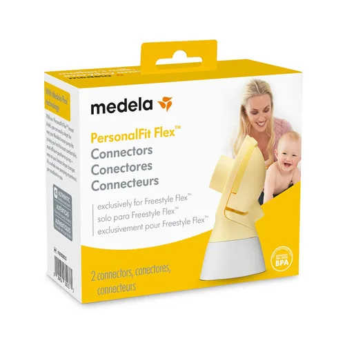 Vista 4 de Medela Conectores de repuesto PersonalFit Flex, 2 por paquete, compatibles con Freestyle Flex y Pump con estilo con extractores de leche MaxFlow