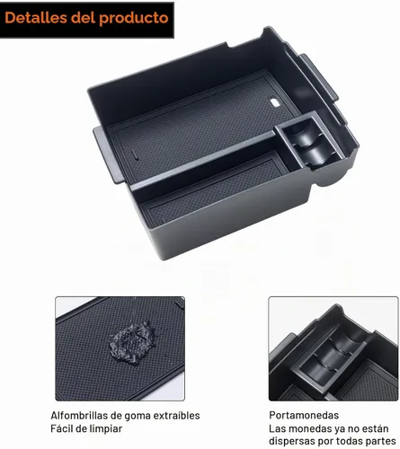 Vista 5 de TOPINSTALL Center Console Organizer for 2022-2026 Ford Maverick-Black Negro