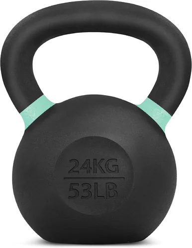 Vista 21 de Yes4All Powder Coated Cast Iron Kettlebell, Single Deep Blue, 40 KG / 88 LB