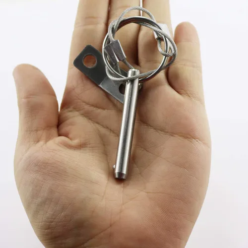 Vista 5 de 4PIECES of Quick Release Pin 1/4" Diameter, Usable Length 1-1/2"(38mm), Total Length 2"(51mm) Full 316 Stainless Steel, Bimini Top Pin, Marine