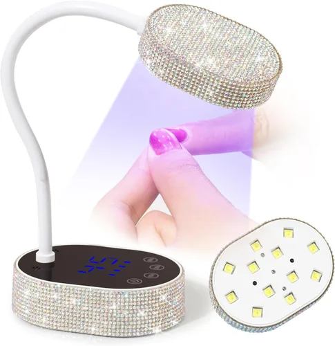 Vista 15 de Lámpara de uñas LED UV, mini luz UV para esmalte de uñas de gel, secador de uñas LED recargable, secado rápido, lámpara de uñas UV para el hogar