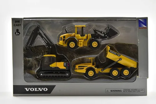 Vista 5 de New Ray - Juego de 3 cajas con ventana Volvo, 32095, color amarillo