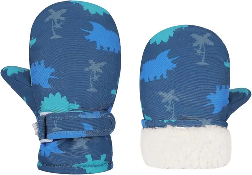 Vista 2 de Urban Virgin Guantes de invierno para bebés y niños pequeños, con forro polar, cálidos, impermeables, guantes de nieve para niños y niñas
