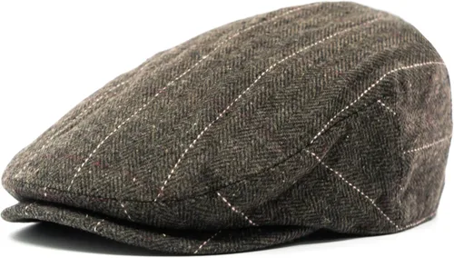 Vista 18 de Gorra plana clásica de retazos de espiga a cuadros Newsboy Ivy Hat
