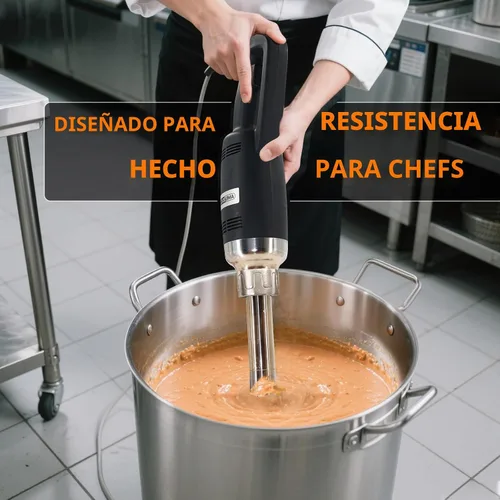 Vista 6 de Licuadora de inmersión comercial, batidora de mano pesada Huty de 500 W con eje extraíble de 16 pulgadas, velocidad variable de 6,000-20,000 RPM