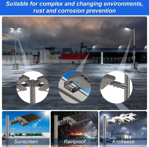 Vista 4 de Soporte de montaje de luz LED para estacionamiento, resistente al agua y a prueba de óxido, accesorio de montaje de brazo directo para caja
