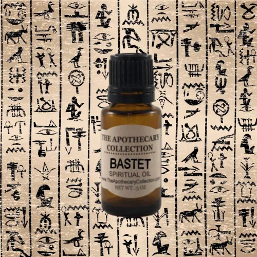 Vista 2 de BASTET - Aceite espiritual egipcio (aceite) para Hoodoo, Vudú, Santeria, Wicca, Rootwork y hechizos
