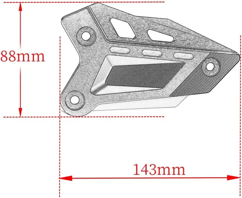 Vista 3 de Modeer Para Z900 2018-2023 Z900SE 2022-2023 Motocicleta CNC Reposapiés Protector de pedal Peg Heel Plates Protector Protector Z900 Z 900se Rojo-Negro