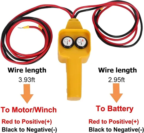 Vista 3 de AUCELI Controlador de cabrestante, conjunto de control manual del cabrestante, controlador con cable de cabrestante estilo botón para tirar