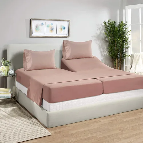 Vista 325 de LANE LINEN - Sábanas individual 100% algodón egipcio suave, cómodo y grueso de calidad de hotel, costuras reforzadas totalmente elásticas, sin