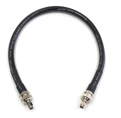 Vista 6 de Custom Cable Connection Cable de antena coaxial de baja pérdida de 1 pie SMA macho a SMA macho LMR400 veces microondas 50 ohmios